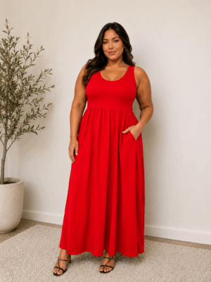VESTIDO LIDIA - Rojo
